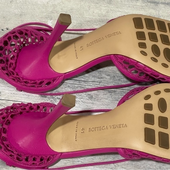 BOTTEGA VENETA Stretch Ankle Strap Sandals - Hollyhock pink - Sz - 11 US / 41 EU - Picture 14 of 15
